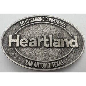 Heartland 2016 Diamond Conference San Antonio Texas Belt Buckle Solid Pewter USA